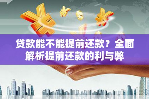 巴青贷款能不能提前还款？全面解析提前还款的利与弊