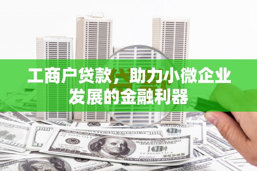 巴青工商户贷款，助力小微企业发展的金融利器