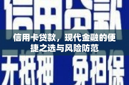 巴青信用卡贷款，现代金融的便捷之选与风险防范