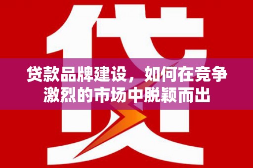 巴青贷款品牌建设，如何在竞争激烈的市场中脱颖而出