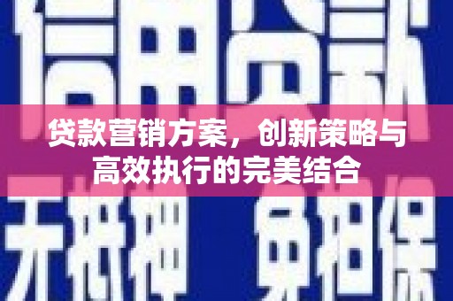巴青贷款营销方案，创新策略与高效执行的完美结合