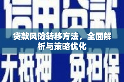 巴青贷款风险转移方法，全面解析与策略优化