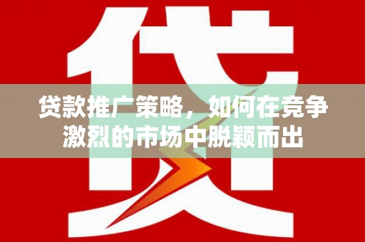 巴青贷款推广策略，如何在竞争激烈的市场中脱颖而出