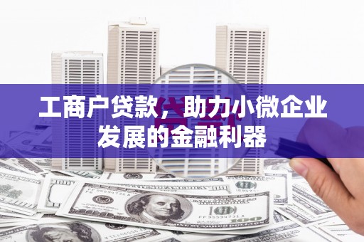巴青工商户贷款，助力小微企业发展的金融利器