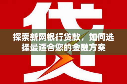 巴青探索新网银行贷款，如何选择最适合您的金融方案