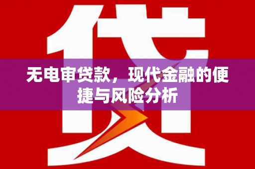 巴青无电审贷款，现代金融的便捷与风险分析