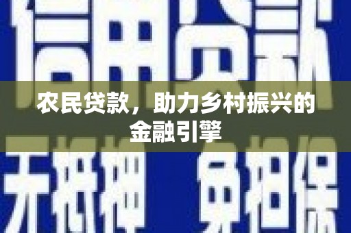 巴青农民贷款，助力乡村振兴的金融引擎