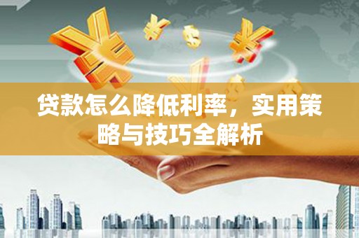 巴青贷款怎么降低利率，实用策略与技巧全解析