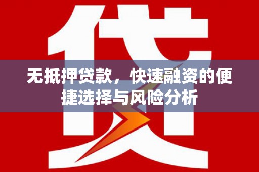 巴青无抵押贷款，快速融资的便捷选择与风险分析
