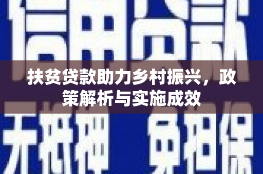巴青扶贫贷款助力乡村振兴，政策解析与实施成效
