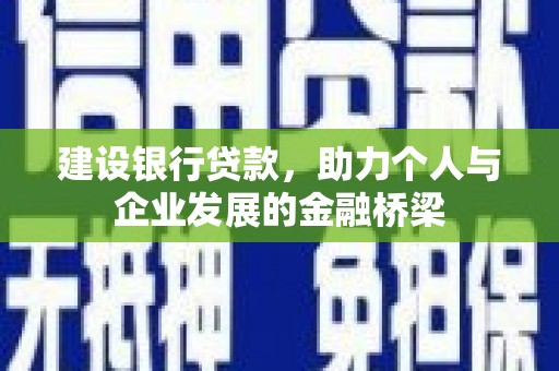 巴青建设银行贷款，助力个人与企业发展的金融桥梁