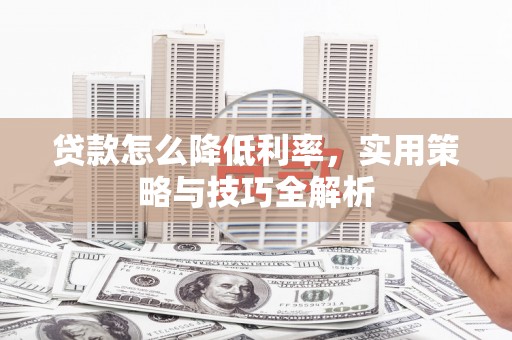 巴青贷款怎么降低利率，实用策略与技巧全解析