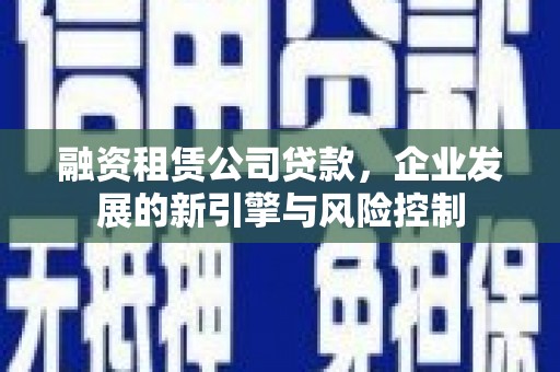 巴青融资租赁公司贷款，企业发展的新引擎与风险控制