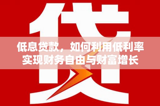巴青低息贷款，如何利用低利率实现财务自由与财富增长